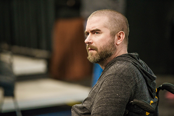 Michael Patrick Thornton in rehearsal for <i>Richard III</i>.