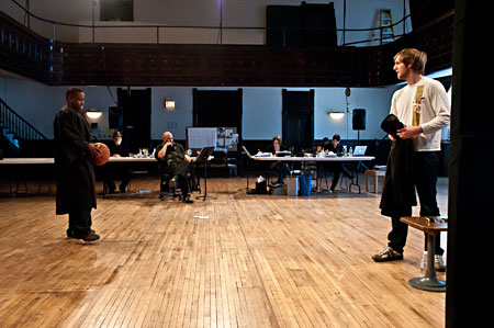 The Cast and Crew in Rehearsal