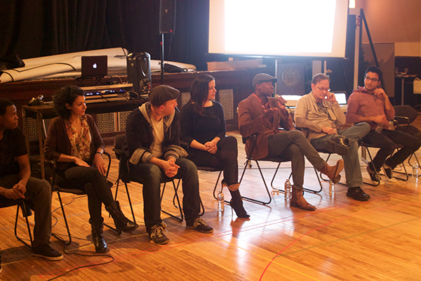 <i>1984</i> cast member Manny Buckley participates in the artistic discussion