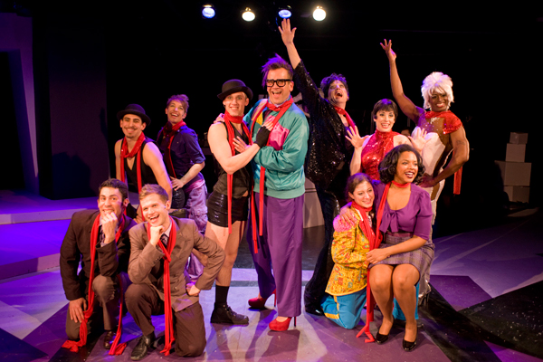The cast of About Face Theatre’s production of WE THREE LIZAS