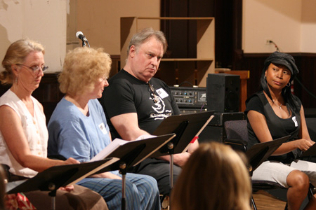 Actors Annabel Armour, Mary Ann Thebus, Don Blair and Velma Austin