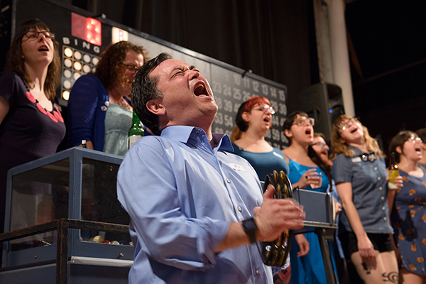 The Blue Ribbon Glee Club performs.