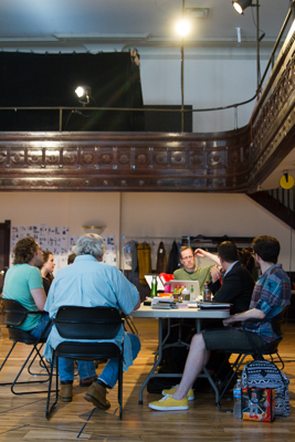 The cast of <i>Buena Vista</i> with director and ensemble member Tim Hopper