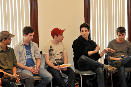 Actor Jake Cohen (Gene) explains his characters’ relationship with Finny (played by Dmir Konjicija)