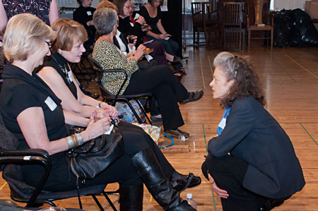Steppenwolf donors with Artistic Director Martha Lavey
