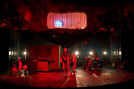 Ensemble member Tracy Letts, Scott Jaeck, ensemble member Yasen Peyankov, Logan Vaughn and ensemble member Ian Barford