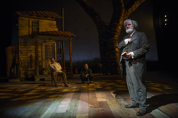 Ensemble member Tim Hopper, Stephen Park and ensemble member Francis Guinan