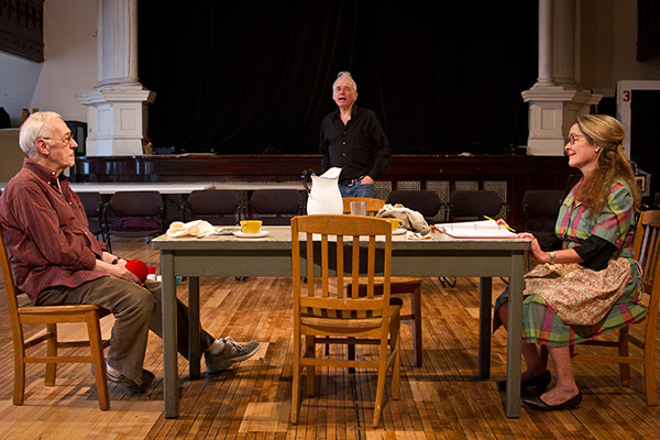 Ensemble members John Mahoney, Austin Pendleton and Moira Harris