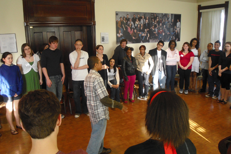 Students congregate for The Tempest MaTEENée