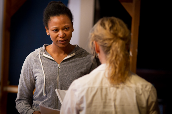 Ensemble members Alana Arenas and Mariann Mayberry