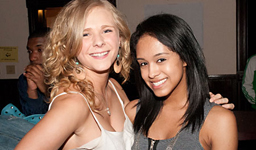 Students from Chicago Academy for the Arts hanging out at the teen event