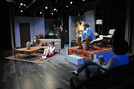 Marc Grapey, Fiona Robert, Rammel N. Chan and playwright Carly Mensch