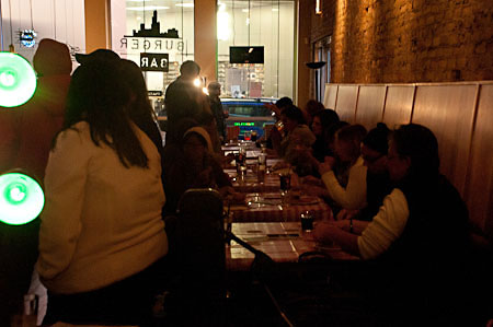 A packed room at Burger Bar Chicago, our host for EXPLORE