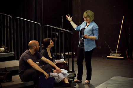 Aaron Roman Weiner, Leah Karpel and Director Laley Lippard