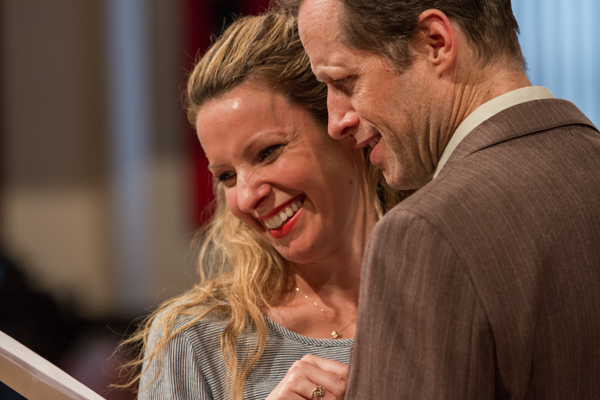 Ensemble members Kate Arrington and Tim Hopper