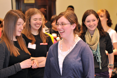 MaTEENée guests play a theatre game to explore the themes and ideas in <em>A Separate Peace</em>    