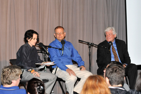 Director of Artistic Development Polly Carl with Peter Alter of the Chicago History Museum and Robert Marting of the Field Museum