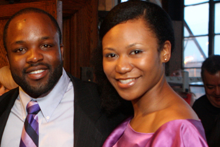 Henry Marshall Derek and ensemble member Alana Arenas 
