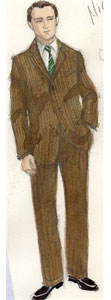 Costume Rendering of Nick by Costume Designer Nan Cibula-Jenkins