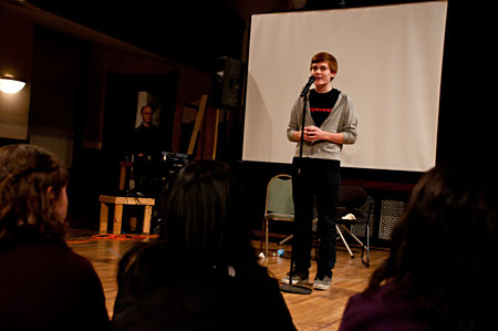 Slam poet and Young Adult Council member Benj Sullivan-Knoff performs a poem inspired by To Kill a Mockingbird