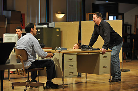 Timothy Edward Kane talking with Fight Choreographer Jeffrey Baumgartner