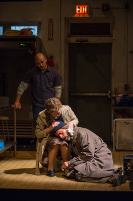 Victor Almanzar with ensemble members Mariann Mayberry and Tim Hopper